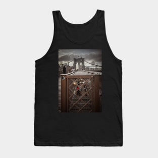 Brooklyn Bridge Manhattan Love Padlock NYC Tank Top